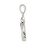 Sterling Silver Angel w/Purple CZ Heart Pendant - Image 2
