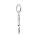 Sterling Silver Polished Glitter Enamel Letter C Iniital Charm - Image 2