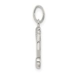 Sterling Silver Polished Glitter Enamel Letter E Initial Charm - Image 2