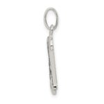 Sterling Silver Polished Glitter Enamel Letter H Initial Charm - Image 2