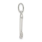 Sterling Silver Polished Glitter Enamel Letter L Initial Charm - Image 2