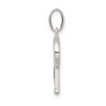 Sterling Silver Polished Glitter Enamel Letter P Initial Charm - Image 2