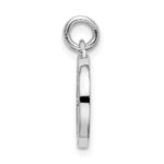 Sterling Silver Rhodium, Rose & Gold-tone Polished Hearts Pendant - Image 2