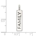 Sterling Silver Polished Enameled FAMILY Pendant - Image 4