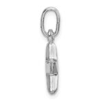 Sterling Silver Rhodium Plated Polished Star Charm - Image 2