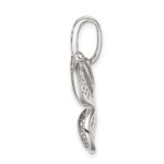 Sterling Silver Rhod-plated Polished Preciosa Crystal Butterfly Pendant - Image 2