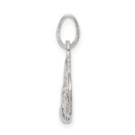 Sterling Silver Polished Claddagh Charm - Image 2