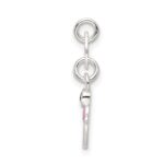 Sterling Silver Polished and Enameled Cupcake w/Garnet Charm - Image 2