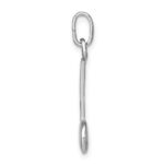 Sterling Silver Rhodium Plated Polished Music Note Charm - Image 2