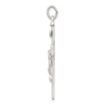 Sterling Silver Textured Crucifix Cross Pendant - Image 2