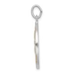 Sterling Silver Platinum-plated & Gold Tone St. Anthony Medal Pendant - Image 2