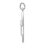 Sterling Silver Platinum-plated Gold Tone Cross Star of David Charm Pendant - Image 2