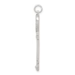 Sterling Silver CZ Heart Key Pendant - Image 2