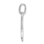 Sterling Silver Rhodium-plate Brush & Polished Yin Yang Break Apart Pendant - Image 2