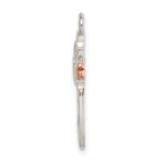 Sterling Silver & Rose Tone Polished Angel Pendant - Image 2