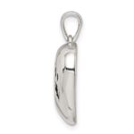 Sterling Silver Antiqued Heart Baby Foot Pendant - Image 2