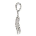 Sterling Silver Diamond-cut Turtle Pendant - Image 2