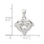 Sterling Silver Polished Dolphin Pendant - Image 4