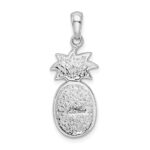 Sterling Silver RH-pltd Yellow/Green Preciosa Crystal Pineapple Pendant - Image 3