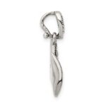 Sterling Silver Antiqued Marcasite French Horn Pendant - Image 2