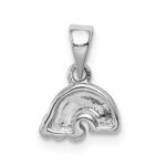 Sterling Silver RH-plated Polished & Enameled Rainbow Children's Pendant - Image 3