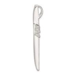 Sterling Silver Polished Cross Chain Slide - Image 2