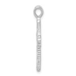 Sterling Silver Rhodium-plated Filigree Textured Cross Pendant - Image 2