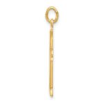 Sterling Silver Gold Tone Diamond-Cut Cross Pendant - Image 2