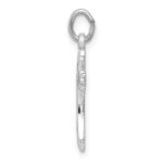 Sterling Silver Platinum-plated Polished Cross Pendant - Image 2