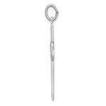 Sterling Silver Platinum-plated & Gold Tone Cross Pendant - Image 2
