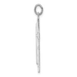 Sterling Silver Platinum-plated Diamond-Cut Cross Pendant - Image 2