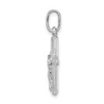 Sterling Silver Rhodium-plated Polished Crucifix Cross Pendant - Image 2