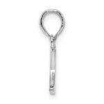 Sterling Silver Rhodium-plated Polished Block Initial -X- Pendant - Image 2