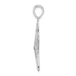 De-Ani Sterling Silver Rhodium-plated Textured Diamond-Cut Starfish Pendant - Image 2