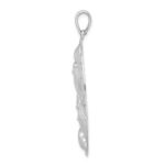 De-Ani Sterling Silver Rhodium-plated Polished Shells Oval Pendant - Image 2