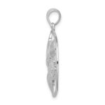 De-Ani Sterling Silver Rhodium-plated Polished Shells Round Pendant - Image 2