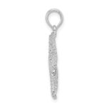 De-Ani Sterling Silver Rhodium-Plated Polished Pierced Starfish Pendant - Image 3
