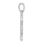 De-Ani Sterling Silver Rhodium-Plated Polished Cut-Out 3D Ships Wheel Pendant - Image 2