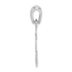 De-Ani Sterling Silver Rhodium-Plated Polished 3D Anchor Pendant - Image 2