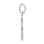 De-Ani Sterling Silver Rhodium-Plated Polished Peace Symbol Pendant - Image 3
