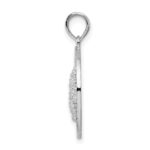 De-Ani Sterling Silver Rhodium-Plated Textured Turks and Caicos with Starfish Pendant - Image 2