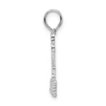 De-Ani Sterling Silver Rhodium-Plated Polished Turks and Caicos Flamingo Pendant - Image 2