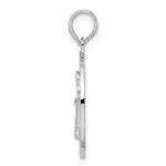 De-Ani Sterling Silver Rhodium-Plated Textured Siesta Key Florida with Key Pendant - Image 2