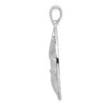 De-Ani Sterling Silver Rhodium-plated Polished Shells in Circle Pendant - Image 3