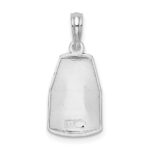 De-Ani Sterling Silver Rhodium-Plated Polished Small Key West USA Pendant - Image 4