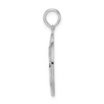 De-Ani Sterling Silver Rhodium-Plated Textured Key West with Palm Tree Pendant - Image 3