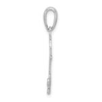 De-Ani Sterling Silver Rhodium-Plated Polished Puerto Rico Palm Tree Pendant - Image 2