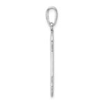 De-Ani Sterling Silver Rhodium-plated Polished Engraveable Dog Bone Pendant - Image 2