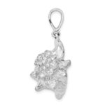 De-Ani Sterling Silver Rhodium-Plated Polished 3D Conch Shell Pendant - Image 2