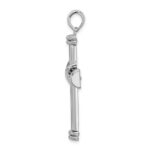 De-Ani Sterling Silver Rhodium-Plated Polished X-Center Latin Cross Pendant - Image 2